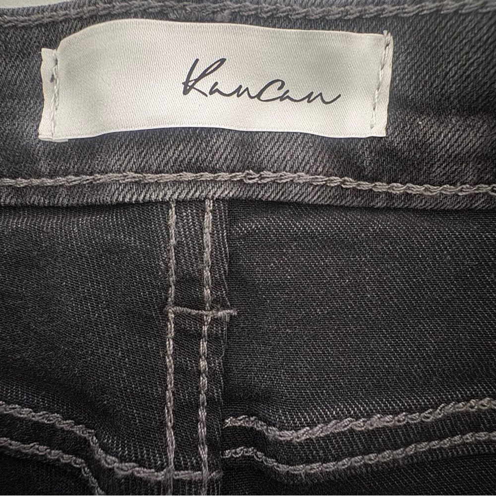 KanCan Margaret High Rise Bootcut Jeans 13/30 NWT Gray Black Wash Button Fly - Picture 6 of 9